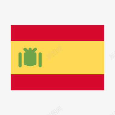 西班牙国旗平坦图标图标