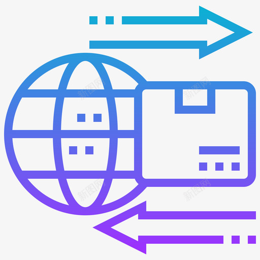 进口物流56梯度图标svg_新图网 https://ixintu.com 梯度 物流 进口