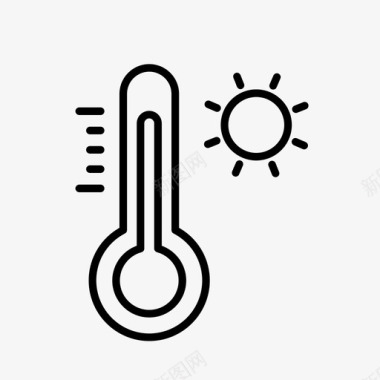 天气炎热夏季图标图标