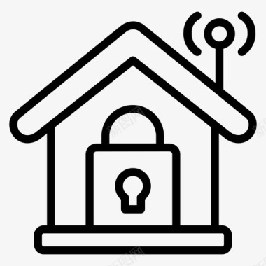 锁房子家安全图标图标