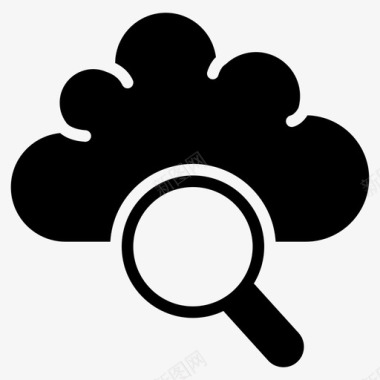 搜索云数据库放大镜图标图标