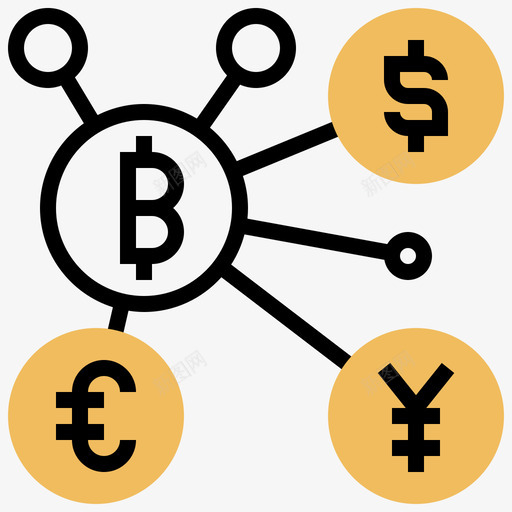 交易加密货币86黄影图标svg_新图网 https://ixintu.com 交易 加密 货币 黄影