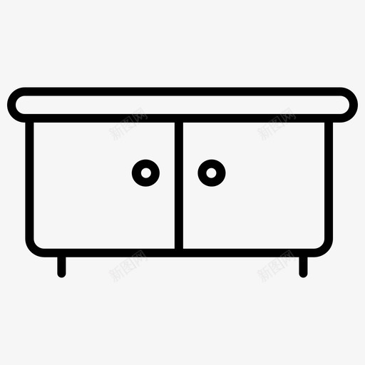 橱柜家具装饰1轮廓图标svg_新图网 https://ixintu.com 家具 橱柜 装饰 轮廓