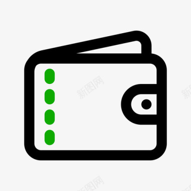 钱包商务和金融96双色调图标图标