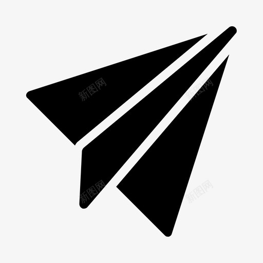发送方向消息图标svg_新图网 https://ixintu.com 发送 图标 字形 导航 平面 方向 消息 纸张 网络 通信线路