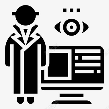 间谍软件网络抢劫10字形图标图标