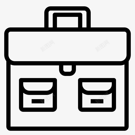 书包7号包直线型图标svg_新图网 https://ixintu.com 7号包 书包 直线 线型