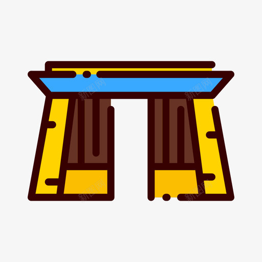 哈索神庙埃及64线性颜色图标svg_新图网 https://ixintu.com 哈索 埃及 神庙 线性 颜色
