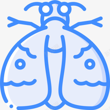 飞蛾虫子和昆虫蓝色图标图标