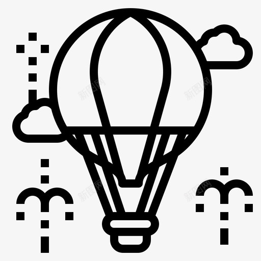 热气球七月游乐园1号直线型图标svg_新图网 https://ixintu.com 1号 七月 游乐园 热气球 直线 线型