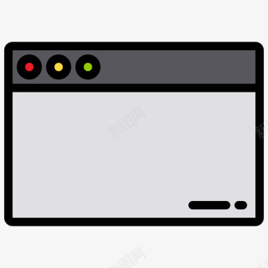 浏览器响应式54线性颜色图标图标