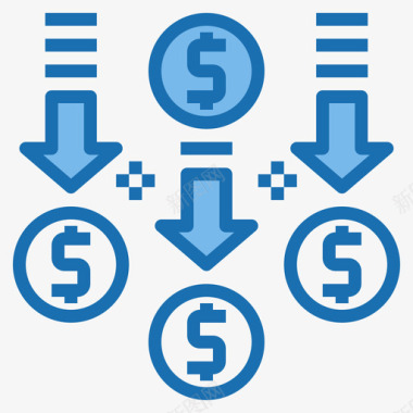 金钱消费者3蓝色图标图标