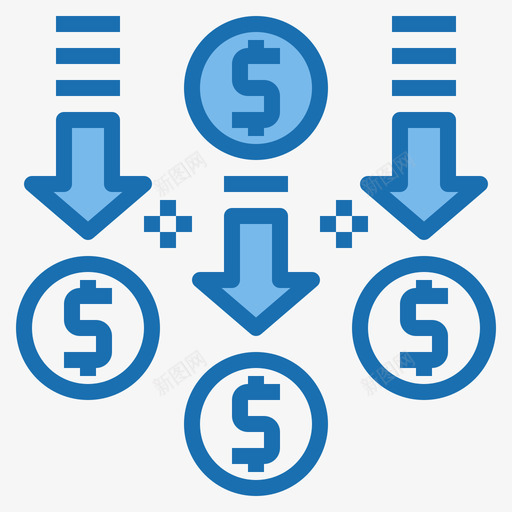 金钱消费者3蓝色图标svg_新图网 https://ixintu.com 消费者 蓝色 金钱