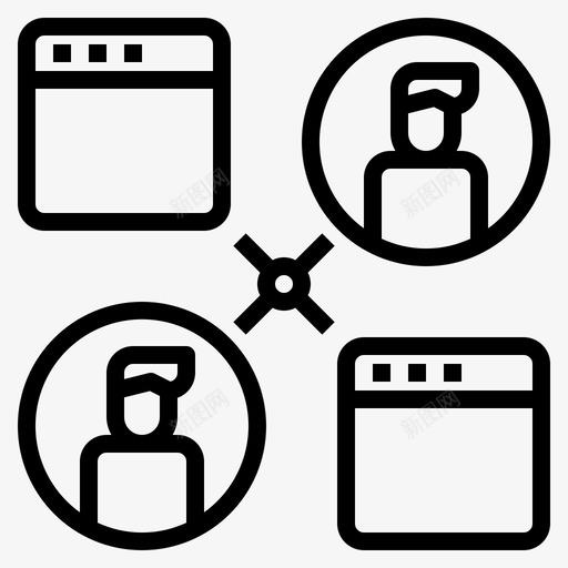 用户网页149线性图标svg_新图网 https://ixintu.com 用户 线性 网页设计