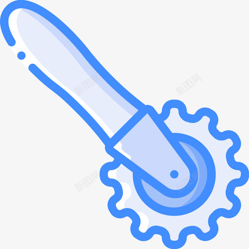 糕点轮切割蓝色图标svg_新图网 https://ixintu.com 切割 糕点 蓝色
