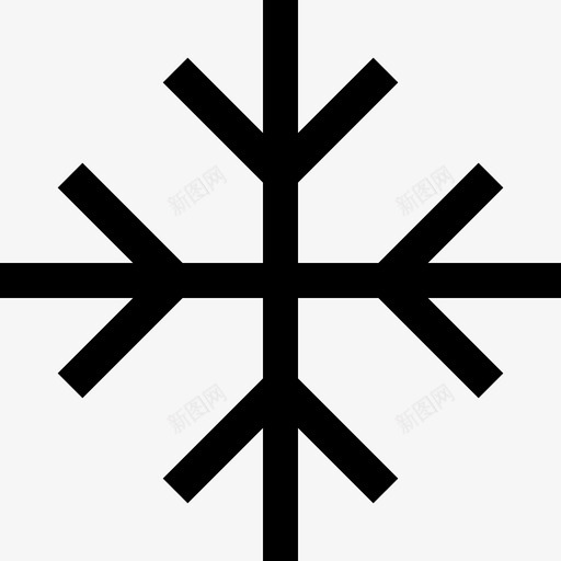 雪花自然103直线型图标svg_新图网 https://ixintu.com 直线 线型 自然 雪花