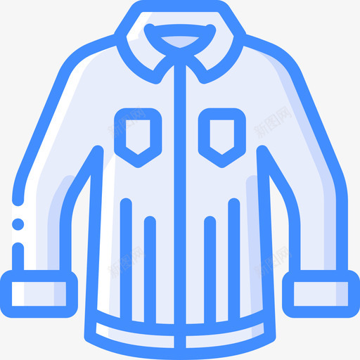 衬衫时装和服装蓝色图标svg_新图网 https://ixintu.com 时装 服装 蓝色 衬衫