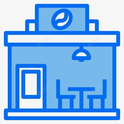 咖啡厅76号楼蓝色图标svg_新图网 https://ixintu.com 76号楼 咖啡厅 蓝色