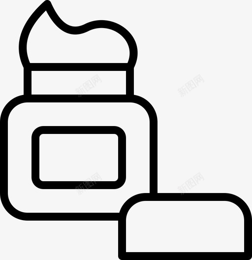 奶油护理罐子图标svg_新图网 https://ixintu.com 保湿 奶油 实用 护理 皮肤 罐子