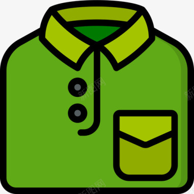 衬衫时装和服装1线性颜色图标图标