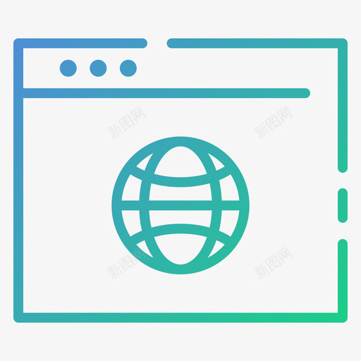 浏览器社交媒体136渐变图标svg_新图网 https://ixintu.com 媒体 浏览器 渐变 社交
