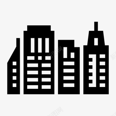 摩天大楼公寓建筑物图标图标