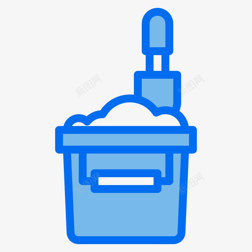 桶园艺91蓝色图标svg_新图网 https://ixintu.com 园艺 蓝色