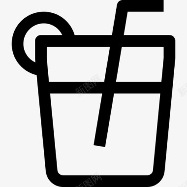 鸡尾酒食品饮料8直系图标图标