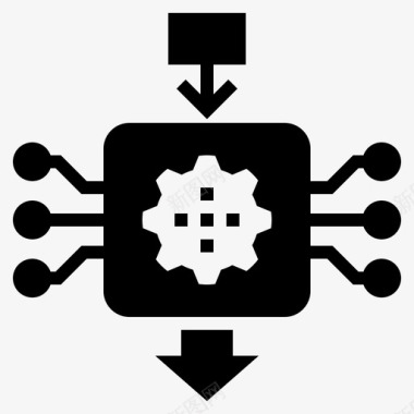 知识推理学习机器图标图标