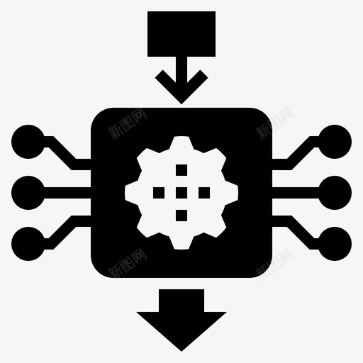 知识推理学习机器图标svg_新图网 https://ixintu.com 字形 学习 建模 推理 数据 机器 知识 科学