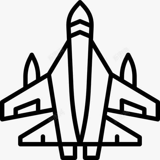 飞机航空38直线图标svg_新图网 https://ixintu.com 直线 航空 飞机