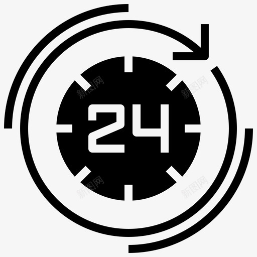24小时记者9加油图标svg_新图网 https://ixintu.com 24小时 加油 记者