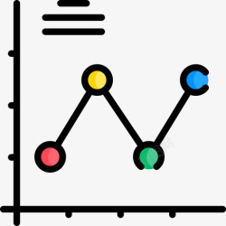折线图信息图元素16线颜色图标图标