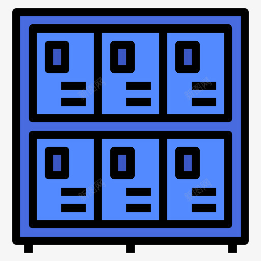 181办公室储物柜线性颜色图标svg_新图网 https://ixintu.com 储物柜 办公室 线性 颜色
