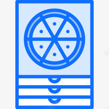披萨生日派对47蓝色图标图标