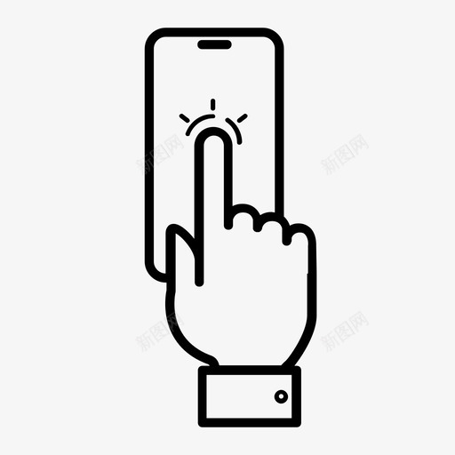 电话点击应用电子商务图标svg_新图网 https://ixintu.com 应用 标签 点击 电子商务 电话