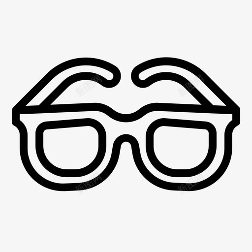 太阳镜配件眼镜图标svg_新图网 https://ixintu.com 64轮廓 太阳镜 户外 海滩 眼镜 配件