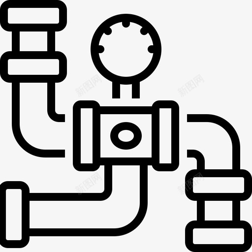 燃气管道接头易燃图标svg_新图网 https://ixintu.com 压力 接头 易燃 燃气 燃气管 管道 管道工