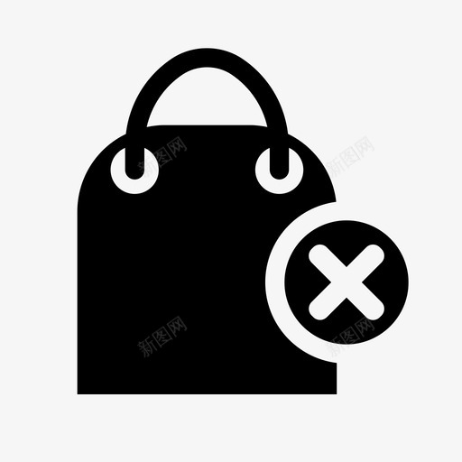 取消购物购物袋电子商务图标svg_新图网 https://ixintu.com 取消 字形 电子商务 购物 购物袋