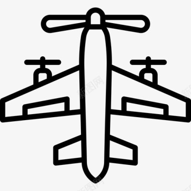 飞机航空38直线图标图标