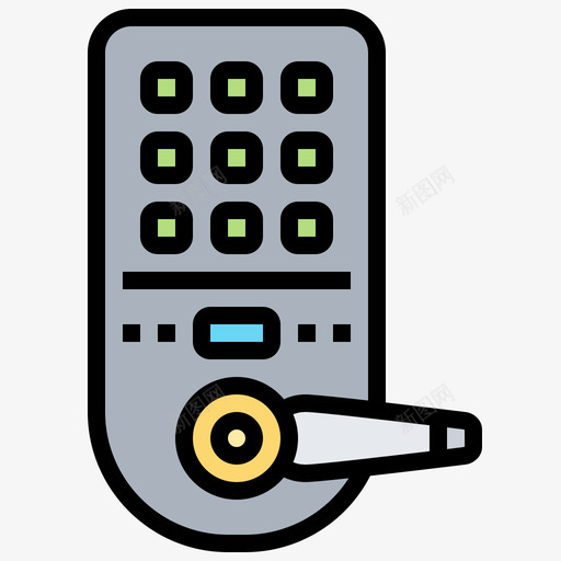 键盘家庭安全3线性颜色图标svg_新图网 https://ixintu.com 安全 家庭 线性 键盘 颜色