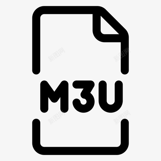 m3u文件格式图标svg_新图网 https://ixintu.com m3u 文件 格式