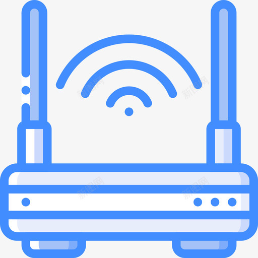 Wifi信息技术10蓝色图标svg_新图网 https://ixintu.com Wifi 信息技术 蓝色