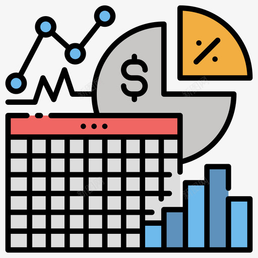统计商业394线性颜色图标svg_新图网 https://ixintu.com 商业 线性 统计 颜色