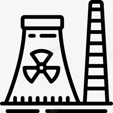 核电站俄罗斯27号直线型图标图标