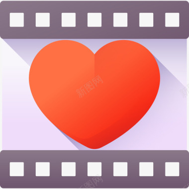 浪漫电影电影工业33色彩图标图标