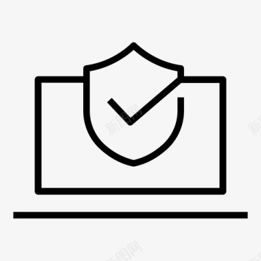 笔记本电脑安全防病毒屏蔽图标图标