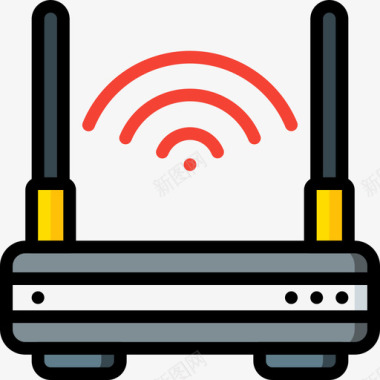 Wifi信息技术9线性颜色图标图标