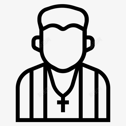 牧师天主教徒僧侣图标svg_新图网 https://ixintu.com 僧侣 天主教徒 宗教 工作 牧师 职业