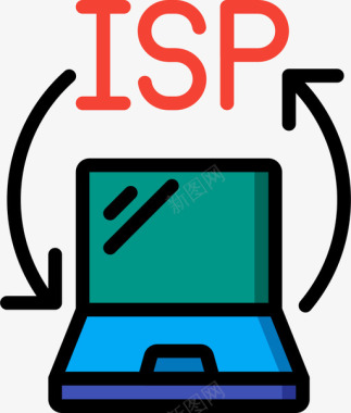 Isp信息技术9线颜色图标图标